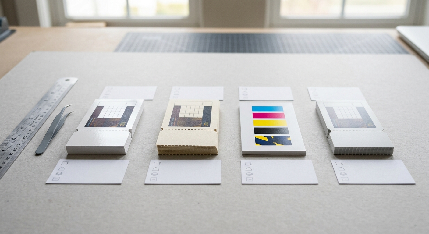 Coated and uncoated paper samples for custom event ticket printing