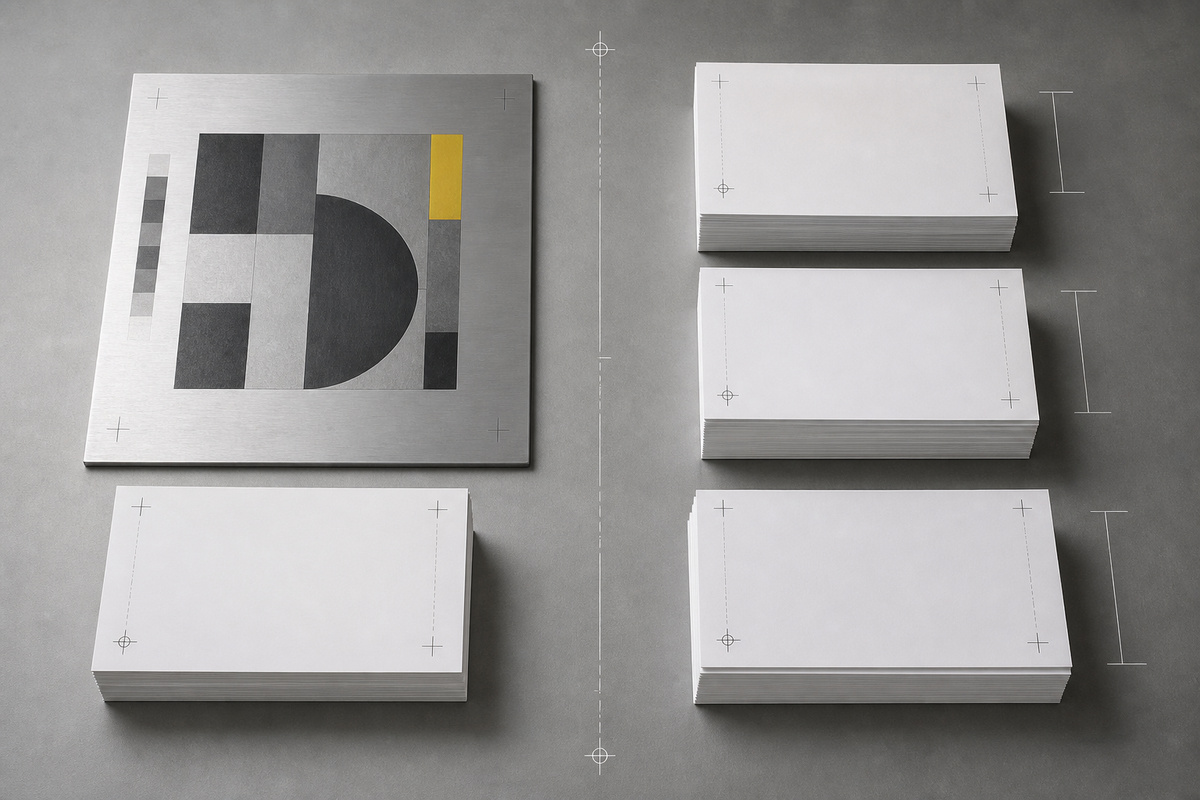 Top-down offset plate and digital output stack comparison